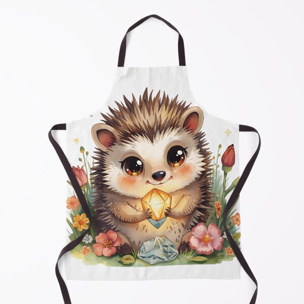 Item preview, Hedgehog with crystal in the fairytale forest designed and sold by SimonsDesignArt.