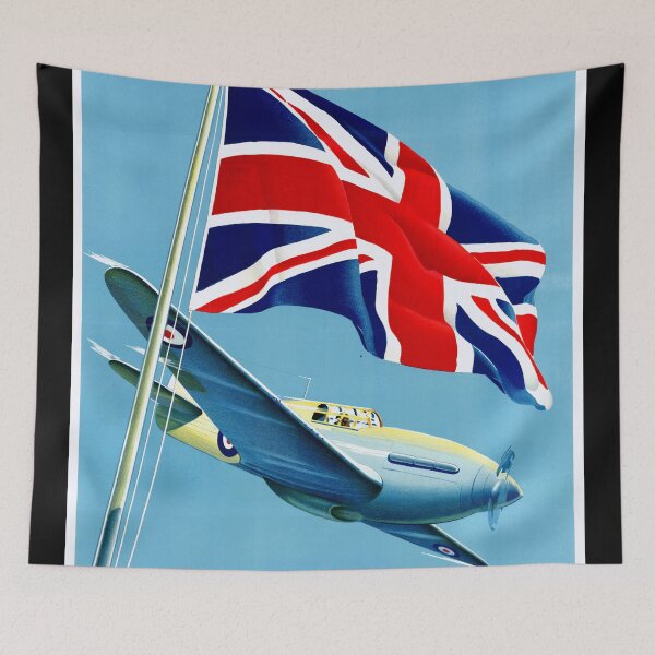 Item preview, WWII Propaganda Poster | Union Jack & Fighter Plane Art | Keep Them Both Flying | Speed Is Vital | Vintage War Art designed and sold by artofuniverse.