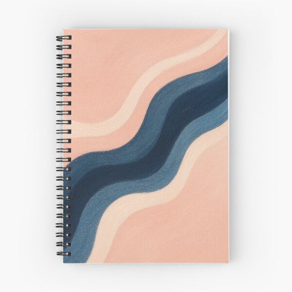 Item preview, Tranquil Currents – Ivory and Blue Abstract Painting designed and sold by annenambiro.
