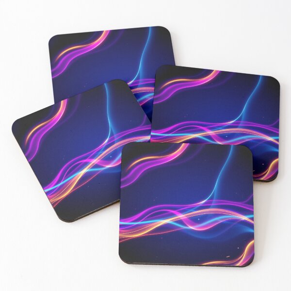 Item preview, Chromatic Waves “Photon Cascade” | Neon Cyan, Magenta & Gold Energy Flow Pattern designed and sold by CMdigit.