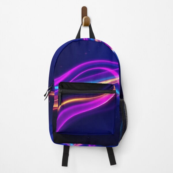 Item preview, Chromatic Waves “Photon Cascade” | Neon Cyan, Magenta & Gold Energy Flow Pattern designed and sold by CMdigit.