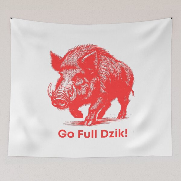 Item preview, Go Full Dzik – Wild Boar Power Design - Red Edition designed and sold by AmberWit.