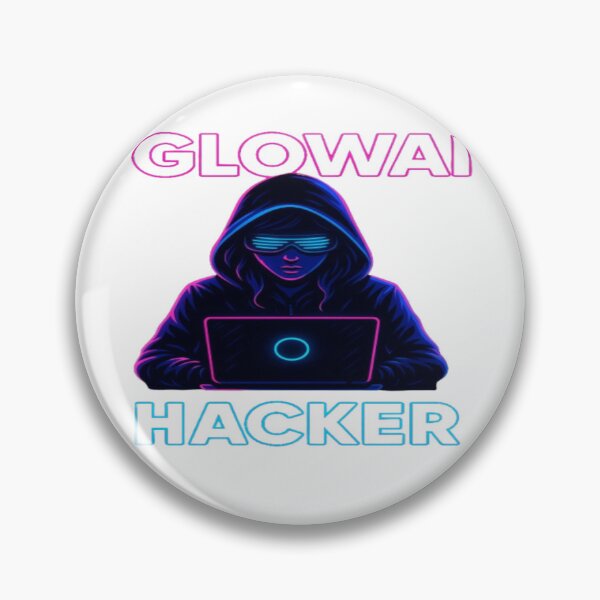 Artikelvorschau, GlowAI Hacker – Neon Cyberpunk Tech Art entworfen und verkauft von GlowAIDesigns.