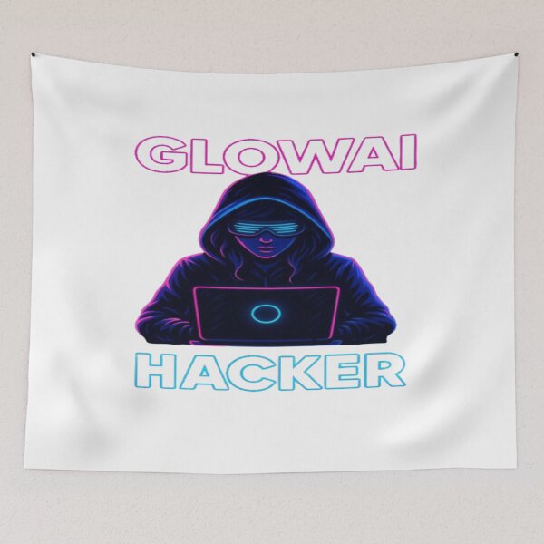 Item preview, GlowAI Hacker – Neon Cyberpunk Tech Art designed and sold by GlowAIDesigns.
