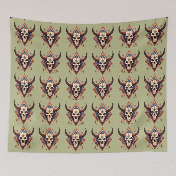 Item preview, Taurus skull graphic design designed and sold by Clara Fruggeri.