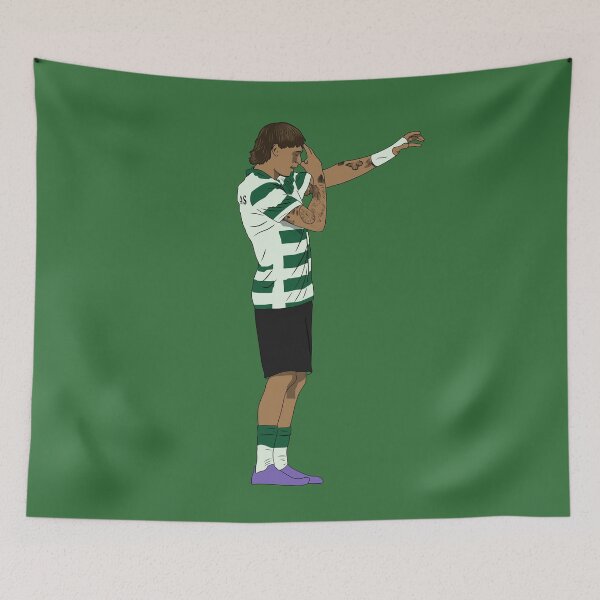 Item preview, Ricardo Mangas Sporting Goal Celebration Minimalist designed and sold by Hevding.