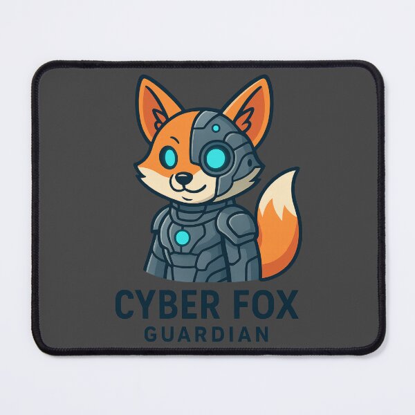 Item preview, Cyber Fox Guardian – Futuristic Neon Fox designed and sold by MartzDesigns.