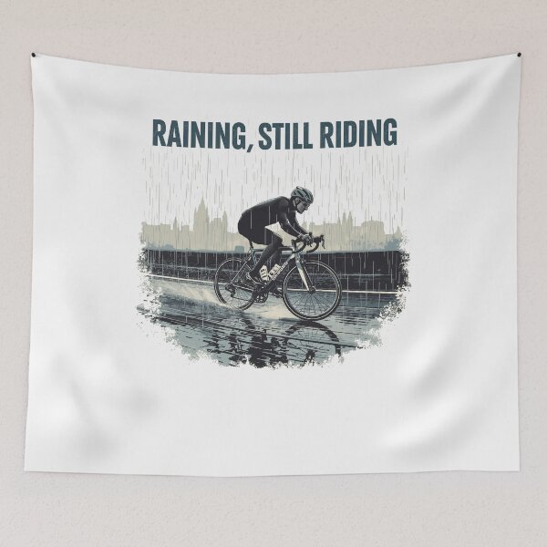 Item preview, Scottish Cyclist Raining Still Riding Design | Scotland Urban Rain Cycling Motivation Gift designed and sold by Loom on the Loch.