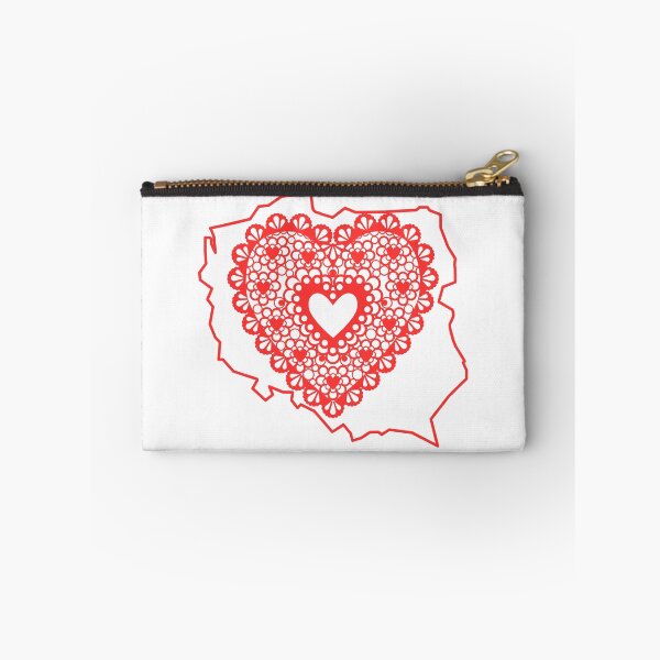 Item preview, Poland Map with Red Lace Heart – Polish Heritage Love Design designed and sold by AmberWit.