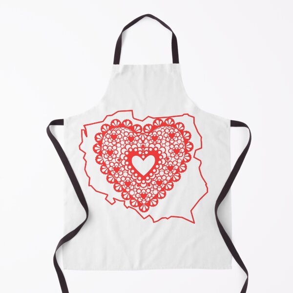 Item preview, Poland Map with Red Lace Heart – Polish Heritage Love Design designed and sold by AmberWit.
