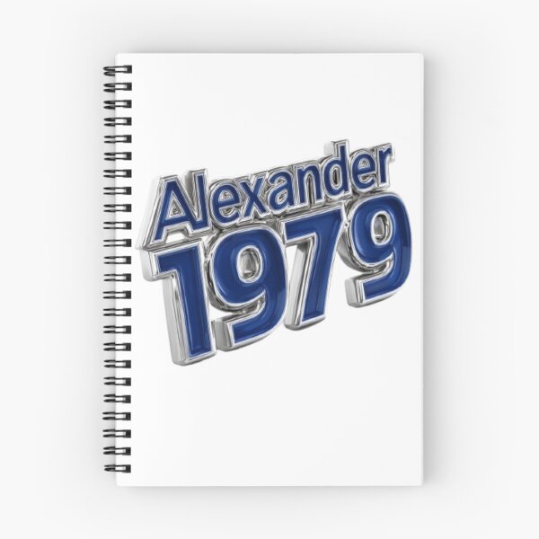 Item preview, Alexander 1979 – Blue Chrome Retro Name Design designed and sold by AlexLineArt.