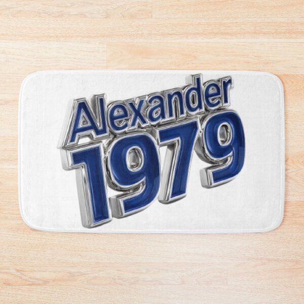 Item preview, Alexander 1979 – Blue Chrome Retro Name Design designed and sold by AlexLineArt.