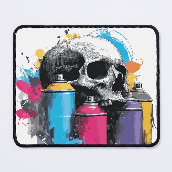 Item preview, Skull & Graffiti | Colorful street art design with paint splashes | Urban Style designed and sold by drizzd.