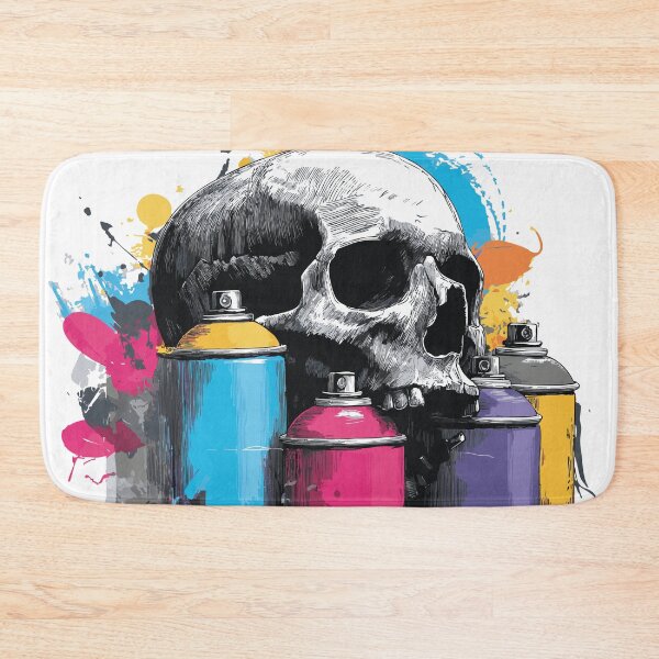 Item preview, Skull & Graffiti | Colorful street art design with paint splashes | Urban Style designed and sold by drizzd.