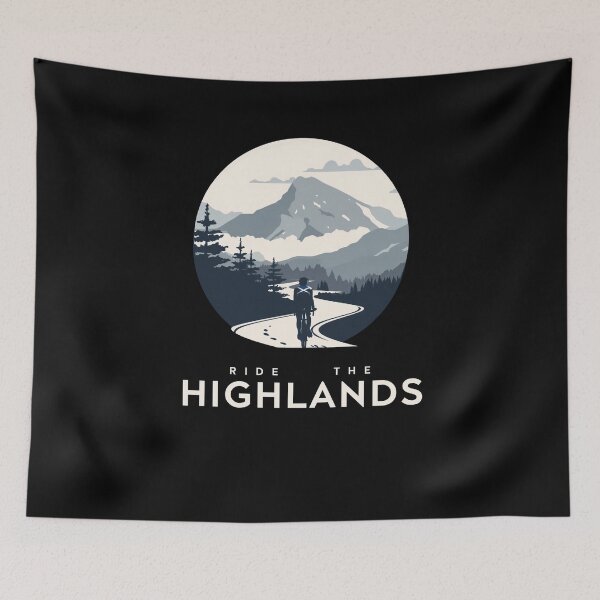 Item preview, Scottish Cycling Design Ride the Highlands | Scotland Mountain Landscape Bike Gift designed and sold by Loom on the Loch.