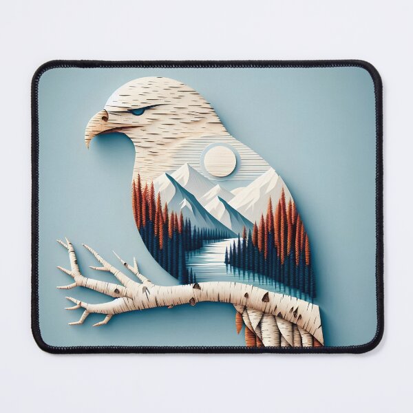 Item preview, Birchbark Eagle, Ai Generated Art designed and sold by ACC .