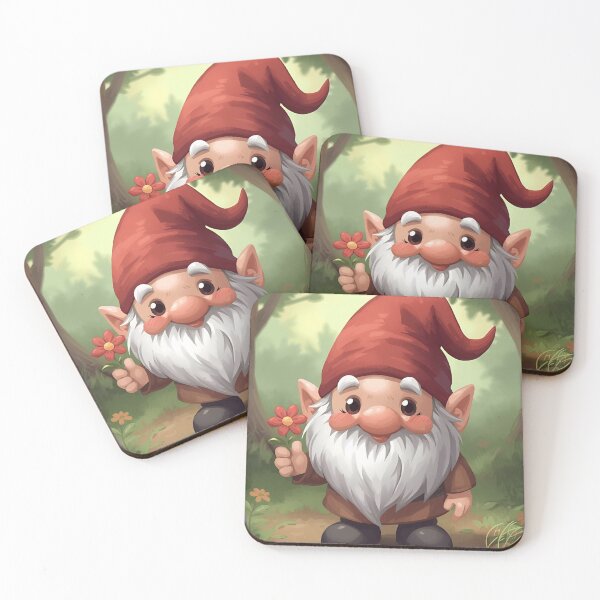 Item preview, Happy gnome with flower designed and sold by SimonsDesignArt.