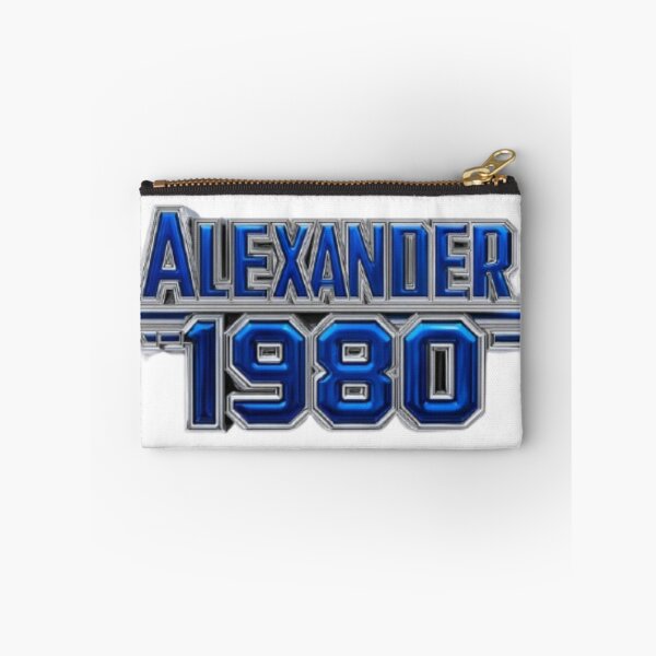 Item preview, Alexander 1980 – Blue Chrome Retro Name Design designed and sold by AlexLineArt.