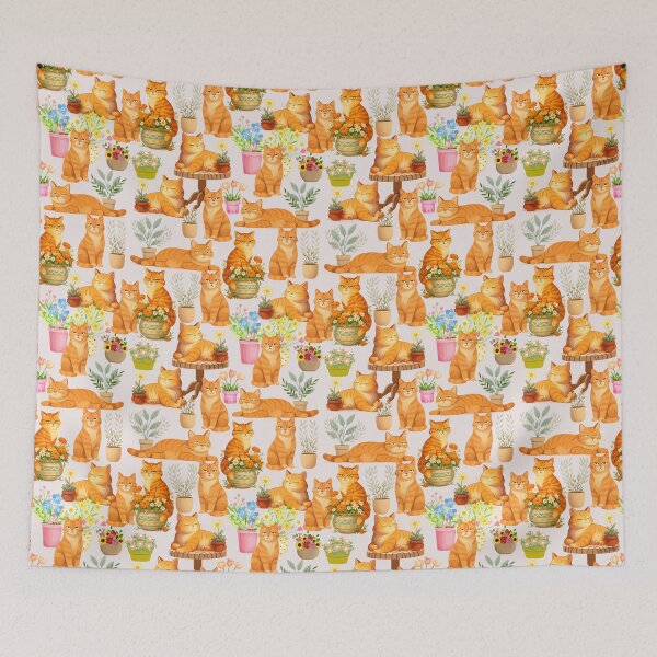 Item preview, Modern Orange Tabby — Calm Chaos Cat Collection mauve designed and sold by catastrocat.