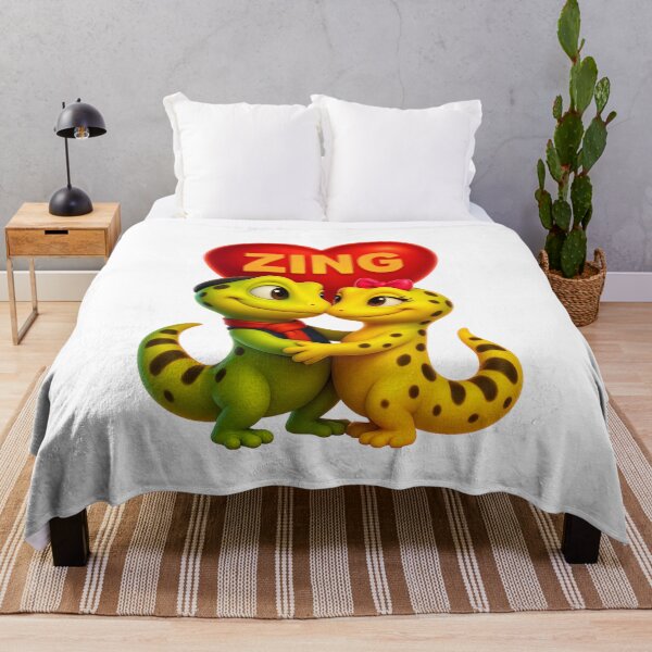 Item preview, ZING – Neon Gecko Love Story – 3D Cute Gecko Couple designed and sold by MK-WOOD.