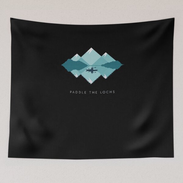 Item preview, Scottish Kayaking Design Paddle the Lochs | Highland Kayak Landscape Adventure Art designed and sold by Loom on the Loch.