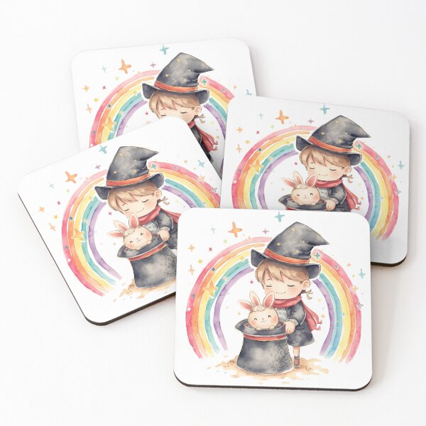 Item preview, Cute magician pulls rabbit out of hat designed and sold by SimonsDesignArt.