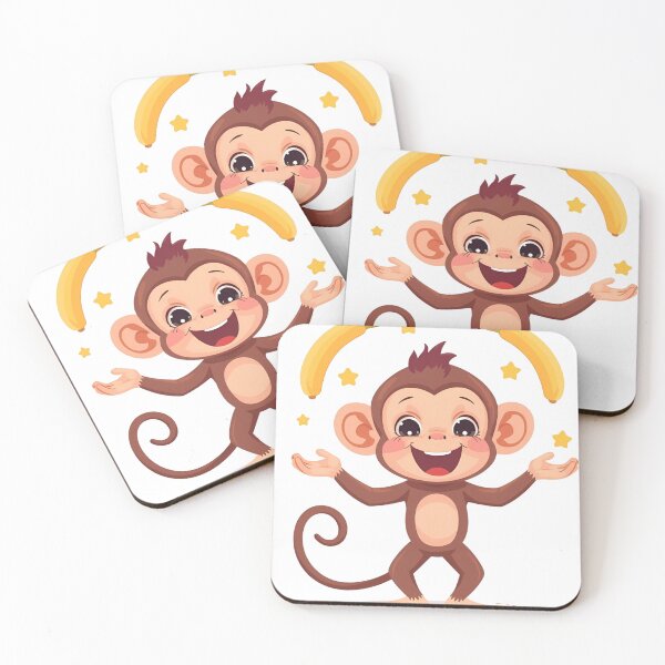 Item preview, Funny monkey with bananas and stars designed and sold by SimonsDesignArt.