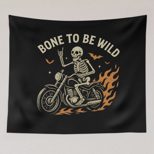 Item preview, Bone To Be Wild – Skeleton Biker Halloween Design designed and sold by AddictiveDesign.