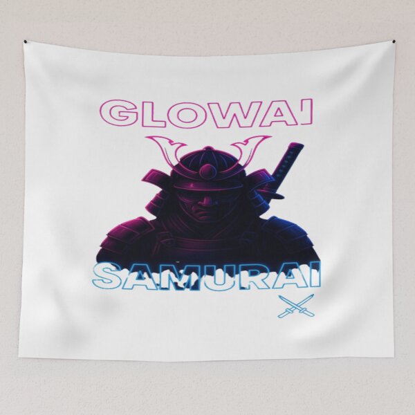 Item preview, GlowAI Samurai – Neon Cyber Warrior Art designed and sold by GlowAIDesigns.