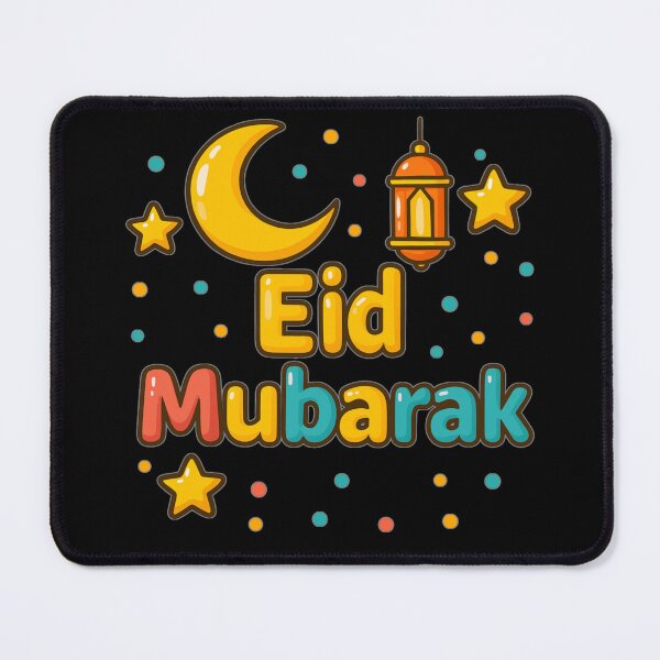 Item preview, Playful "Eid Mubarak" Cartoon Moon & Lantern (V.2) designed and sold by D-Islamic.