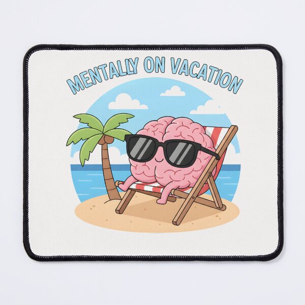 Item preview, Mentally On Vacation – Funny Office Humor Shirt designed and sold by MofazStyle.