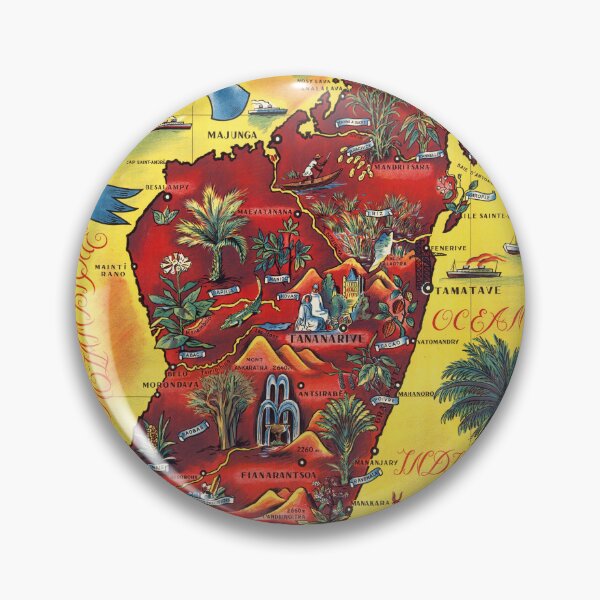 Item preview, Vintage Madagascar Map Poster | 1952 Maurice Tranchant Art | Mid-Century Art Deco Style | Vibrant Colonial Era Illustration designed and sold by artofuniverse.