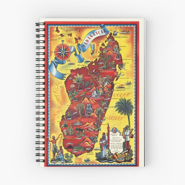 Item preview, Vintage Madagascar Map Poster | 1952 Maurice Tranchant Art | Mid-Century Art Deco Style | Vibrant Colonial Era Illustration designed and sold by artofuniverse.
