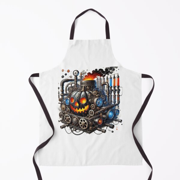 Item preview, Steampunk Pumpkin Furnace – Mechanical Halloween Art designed and sold by CelticSoulShop.