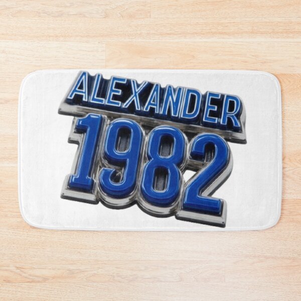 Item preview, Alexander 1982 – Blue Chrome Retro Name Design designed and sold by AlexLineArt.