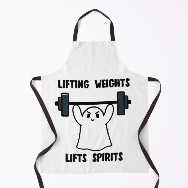 Item preview, Lifting Weights Lifts Spirits Cute Ghost designed and sold by GotMoxieDesigns.
