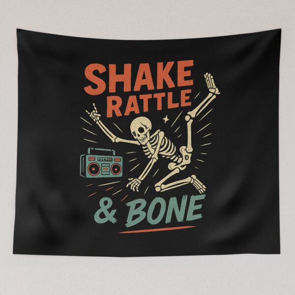 Item preview, Shake, Rattle & Bone – Dancing Skeleton Halloween Design designed and sold by AddictiveDesign.