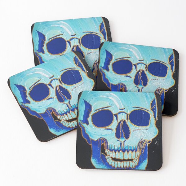 Item preview, Blue Swirly Skull designed and sold by Wizard-of-Ogden.