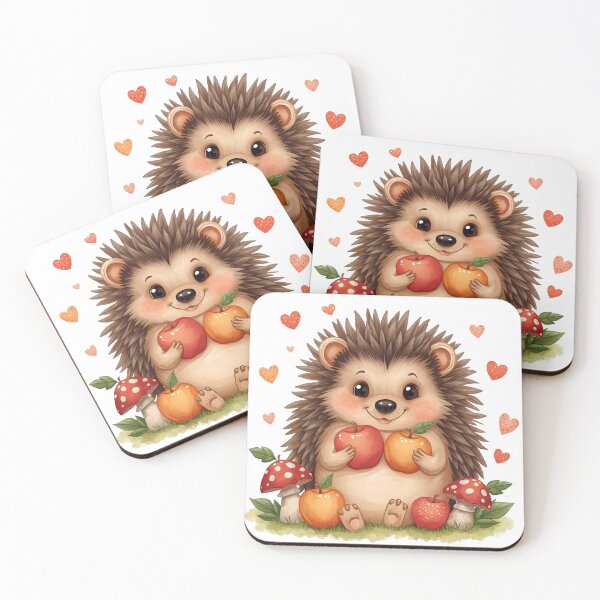 Item preview, Autumn motif with little hedgehog designed and sold by SimonsDesignArt.