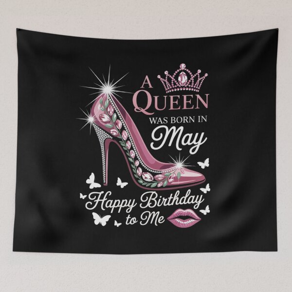 Item preview, A Queen was born in May Cute Funny Happy Birthday designed and sold by khorbiasieno.