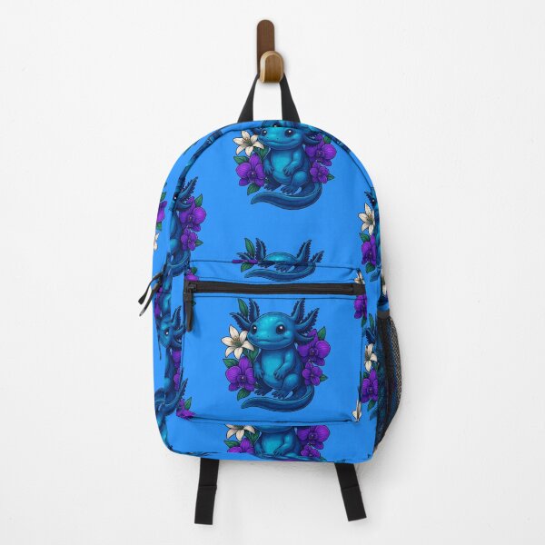 Item preview, Axolotl Bloom – Blue Axolotl with Flowers / Ahau Designs designed and sold by Ahau Designs.