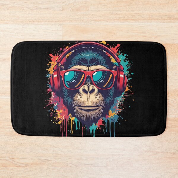 Item preview, Cool Monkey with Headphones – Vibrant Street Art Pop Design designed and sold by Merch By Style.