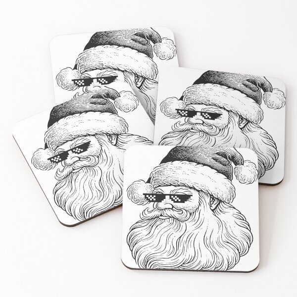 Item preview, Funny Santa with Pixelated Glasses – Detailed Christmas Illustration Shirt designed and sold by Killercrafters.