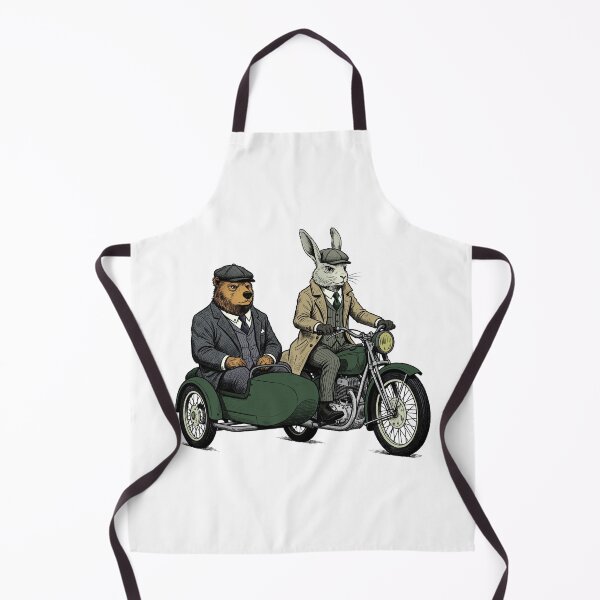 Item preview, Bear and rabbit on a motorcycle designed and sold by krabbaraban.