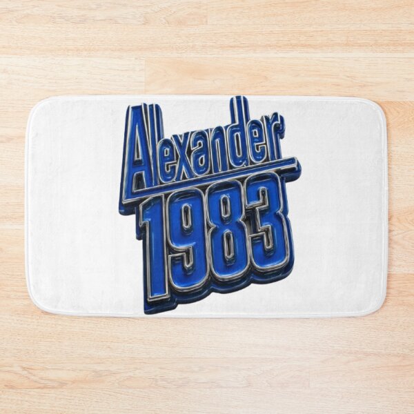 Item preview, Alexander 1983 – Blue Chrome Retro Name Design designed and sold by AlexLineArt.