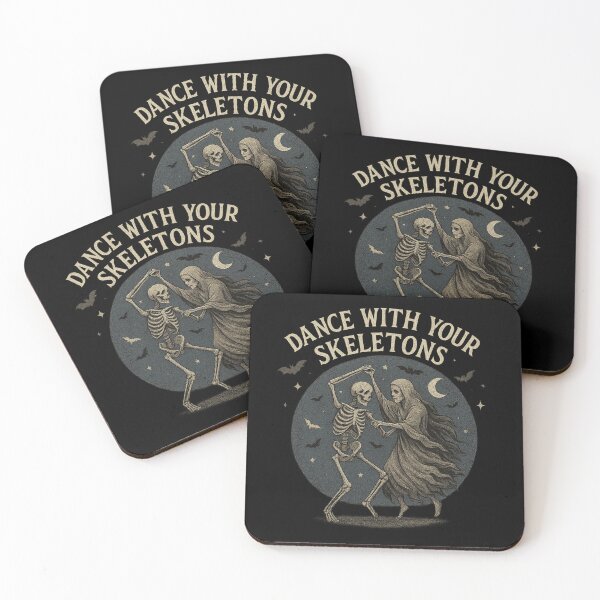 Item preview, Dance With Your Skeletons – Gothic Halloween Art designed and sold by AddictiveDesign.