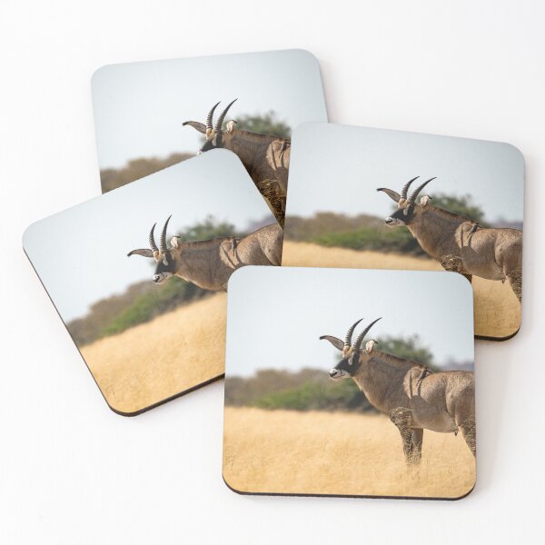 Item preview, Golden Savanna Sentinel — Roan Antelope with Oxpecker designed and sold by DavideAntoniani.