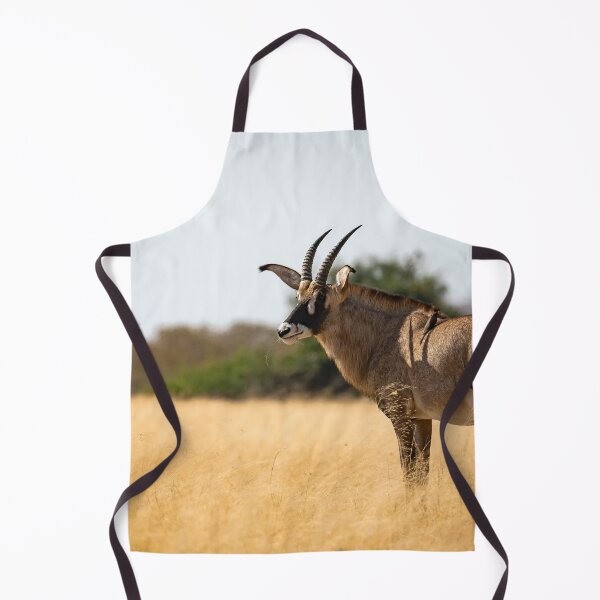 Item preview, Golden Savanna Sentinel — Roan Antelope with Oxpecker designed and sold by DavideAntoniani.