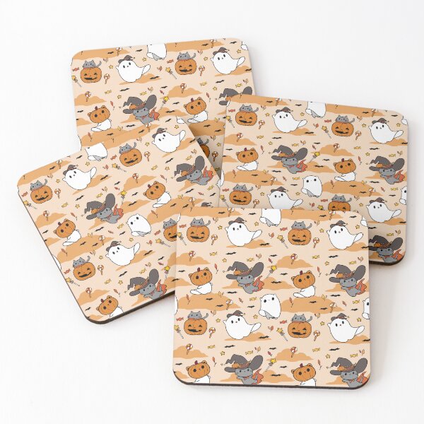 Item preview, Halloween Cute Witch Cats and Ghosts Seamless Pattern, Spooky October Design designed and sold by pastelcafe.