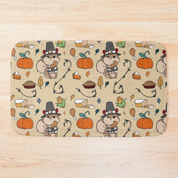 Item preview, Thanksgiving Squirrel Seamless Pattern: Fall Holiday Design designed and sold by pastelcafe.
